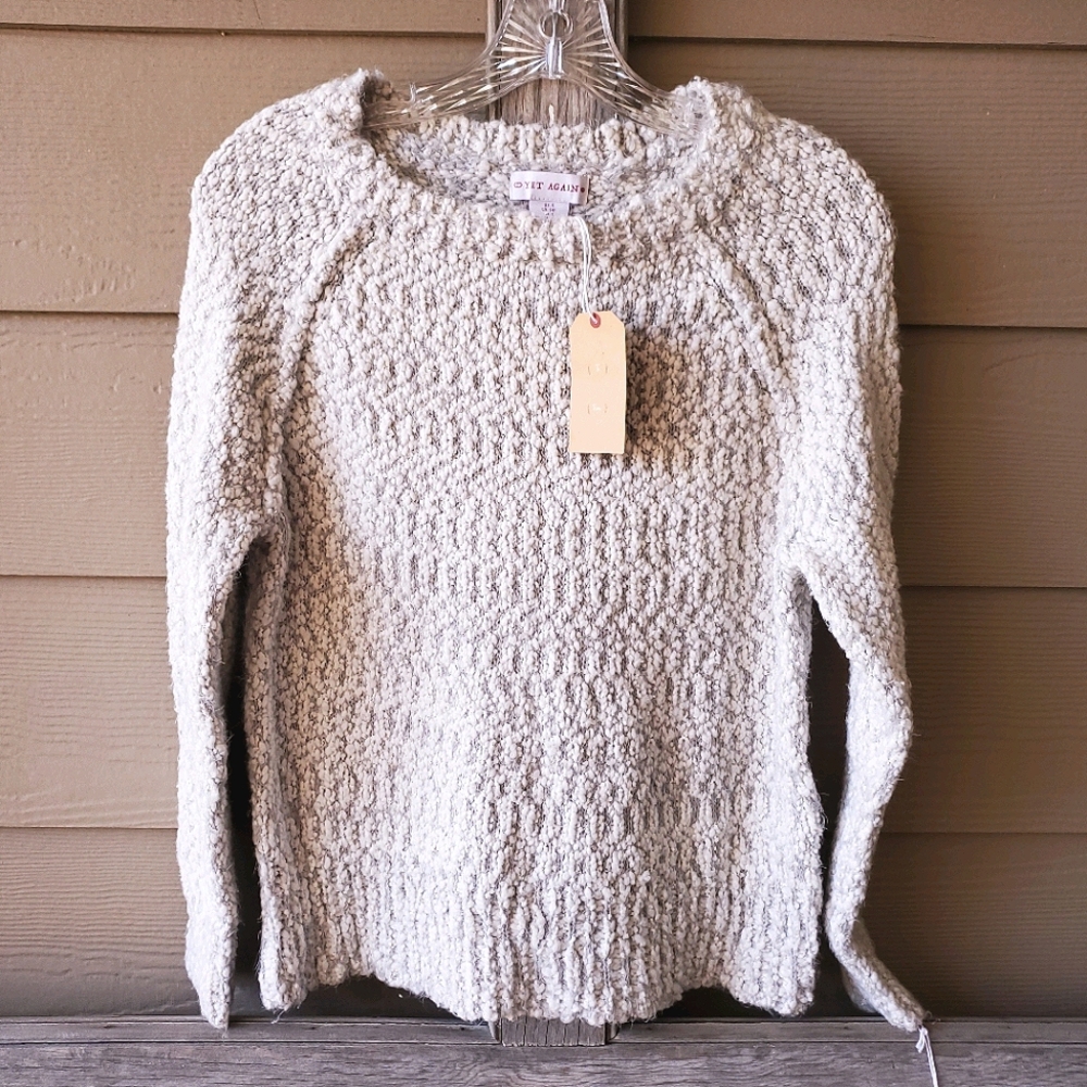NWT yet again Gray Popcorn Sweater